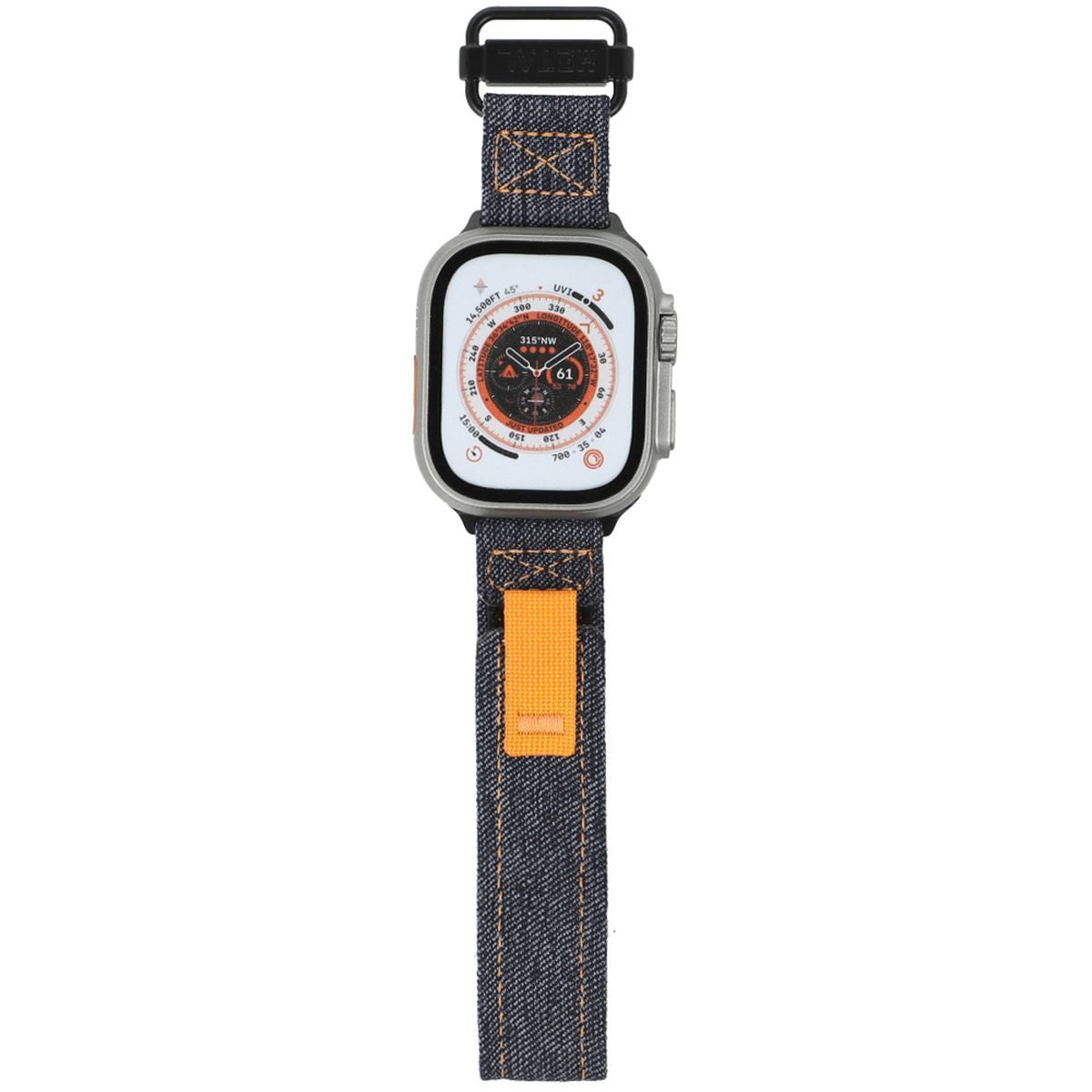 Armband für Apple Watch 44/45/46/49 mm, Bizon Strap Watch Urban, Jeans