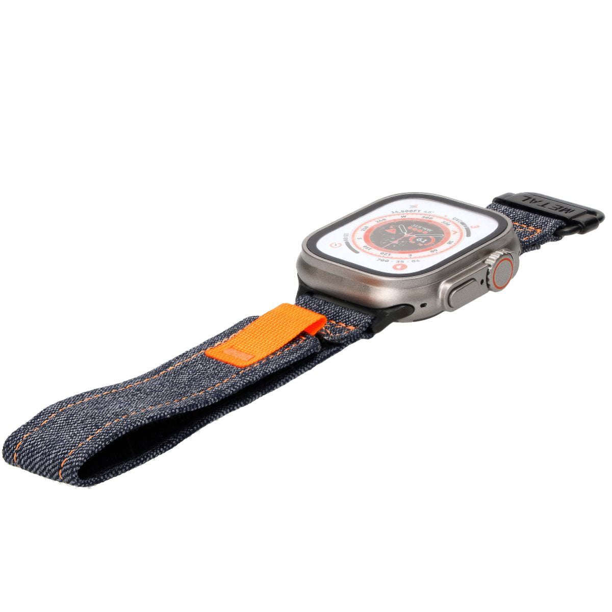 Armband für Apple Watch 44/45/46/49 mm, Bizon Strap Watch Urban, Jeans