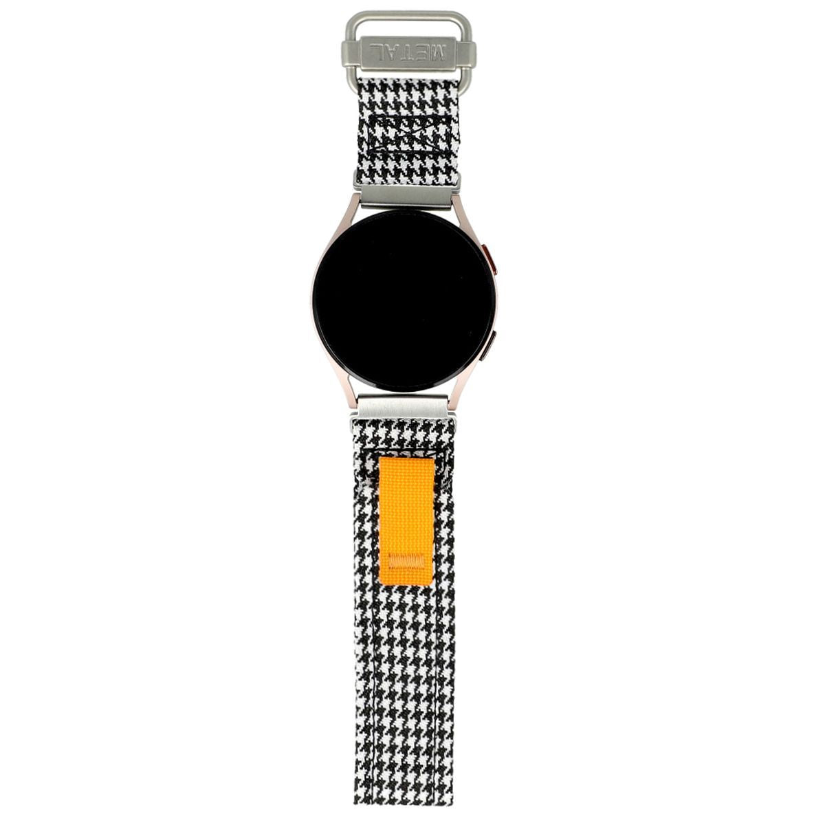 Armband für Galaxy Watch 20 mm, Bizon Strap Watch Urban, Schwarz-Weiß
