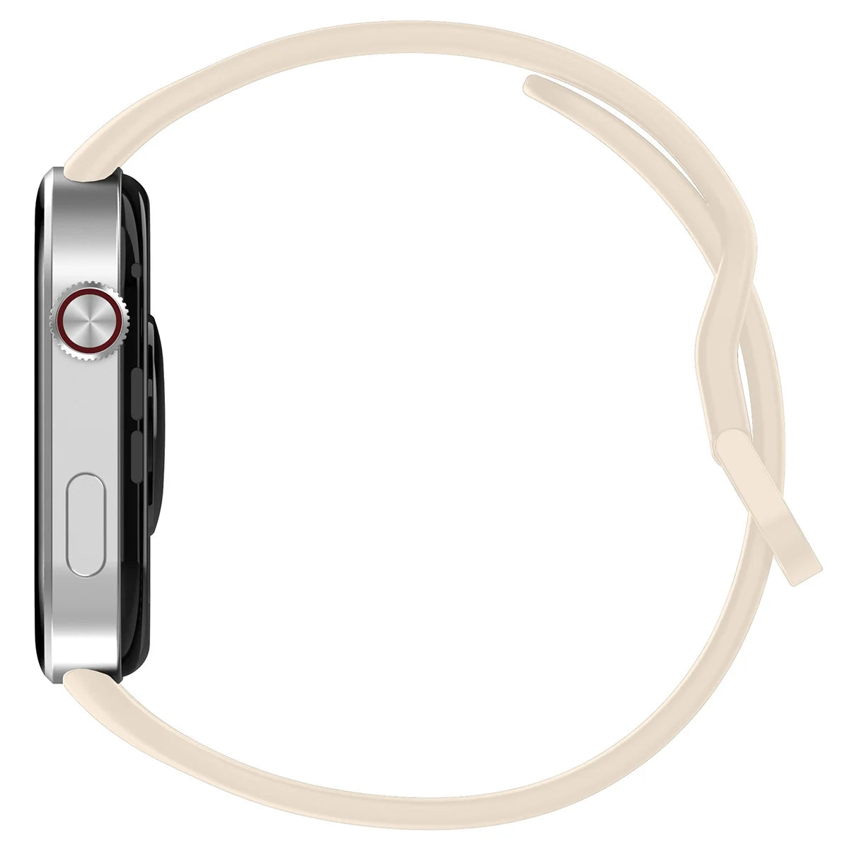 Armband für Xiaomi Redmi Watch 6 / 5 / 4 /Smart Band 10 Pro / 9 Pro / 8 Pro, Bizon Strap Watch Silicone, Beige