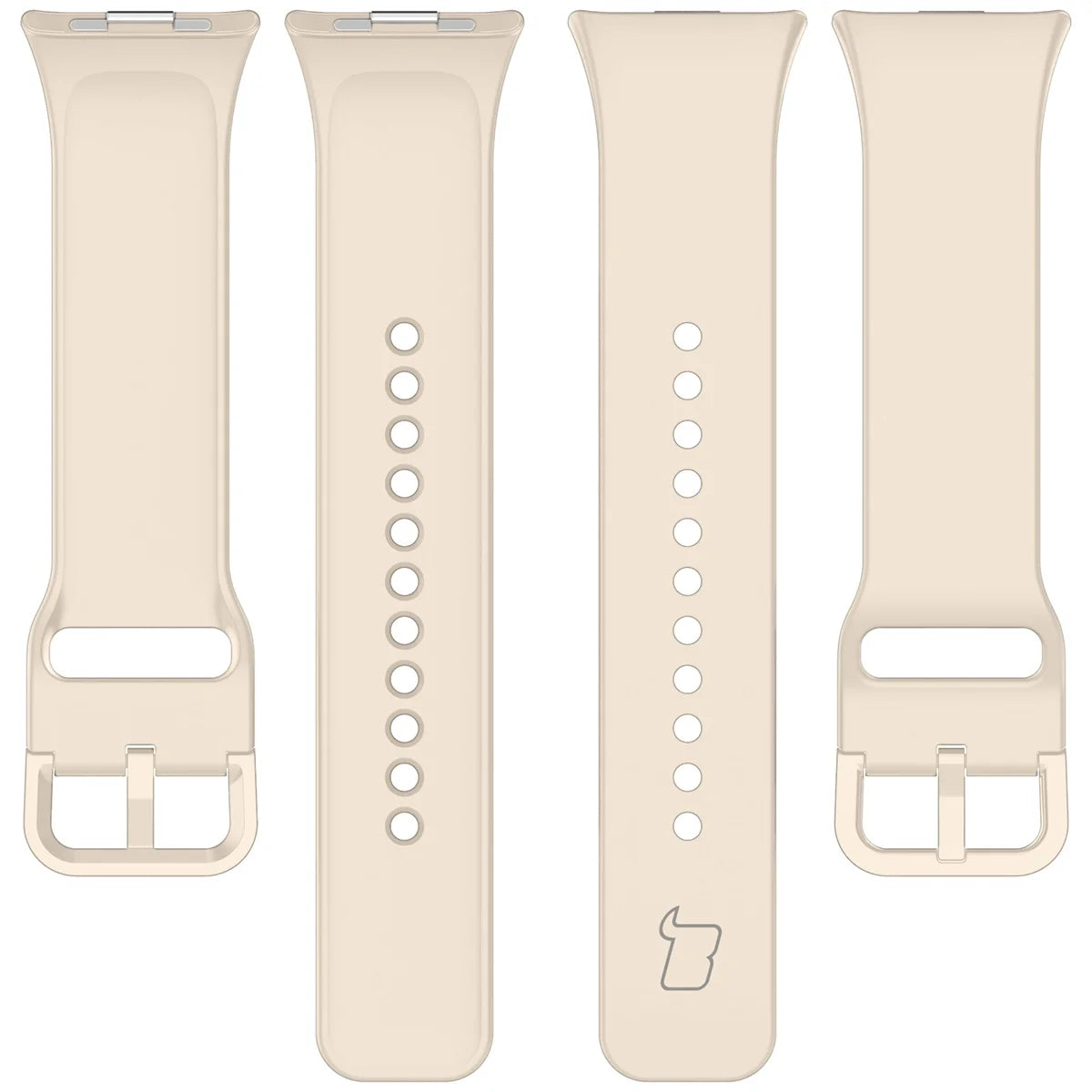Armband für Xiaomi Redmi Watch 6 / 5 / 4 /Smart Band 10 Pro / 9 Pro / 8 Pro, Bizon Strap Watch Silicone, Beige
