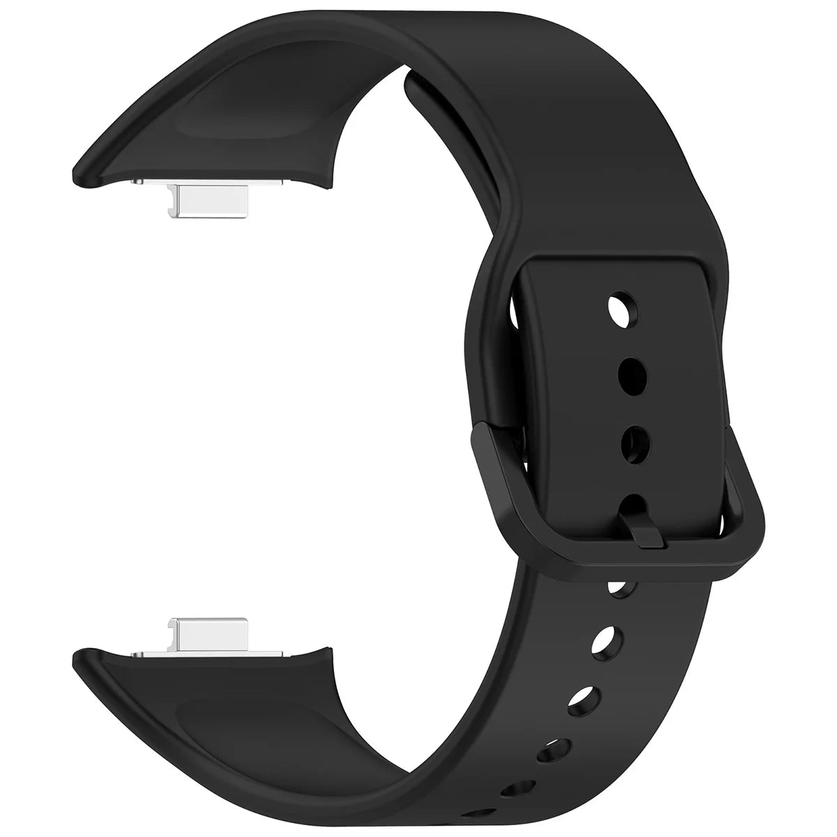 Armband für Xiaomi Redmi Watch 6 / 5 / 4 /Smart Band 10 Pro / 9 Pro / 8 Pro, Bizon Strap Watch Silicone, Schwarz