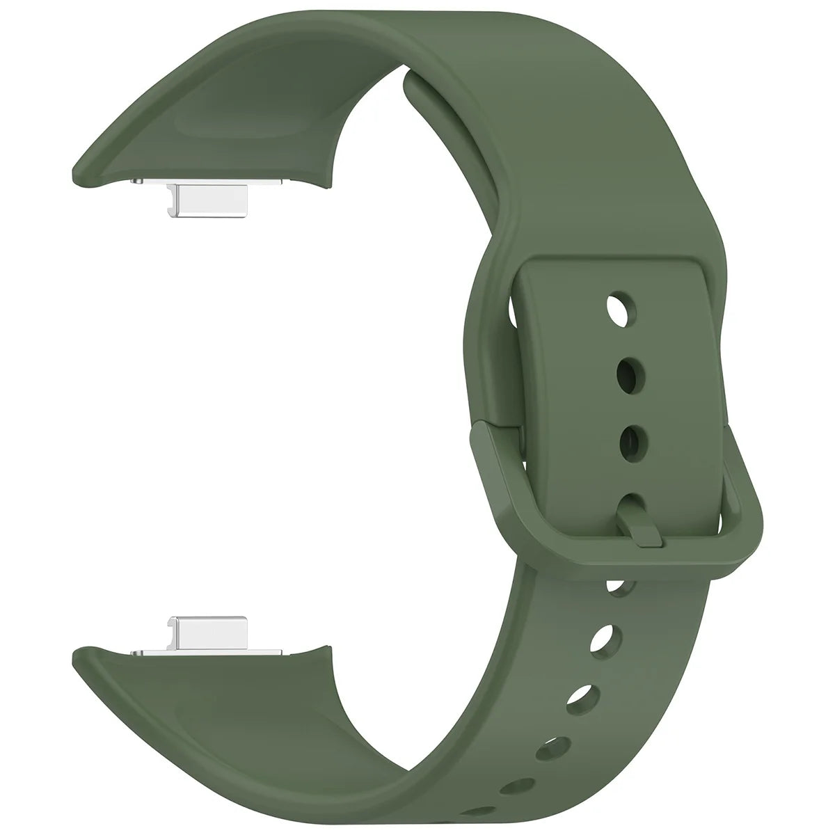 Armband für Xiaomi Redmi Watch 6 / 5 / 4 /Smart Band 10 Pro / 9 Pro / 8 Pro, Bizon Strap Watch Silicone, Dunkelgrün