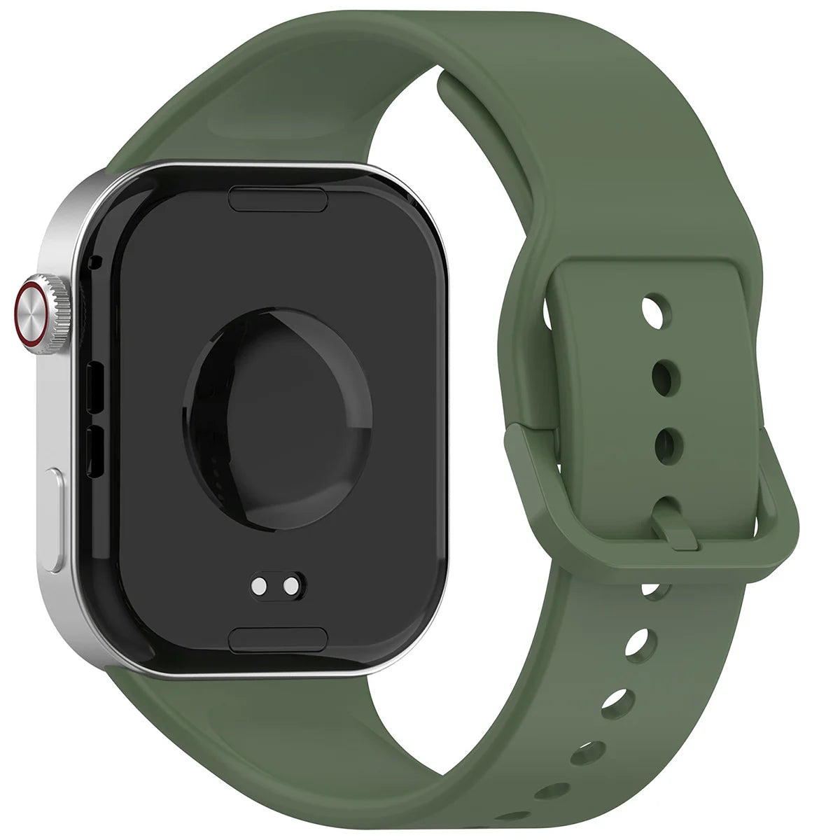 Armband für Xiaomi Redmi Watch 6 / 5 / 4 /Smart Band 10 Pro / 9 Pro / 8 Pro, Bizon Strap Watch Silicone, Dunkelgrün