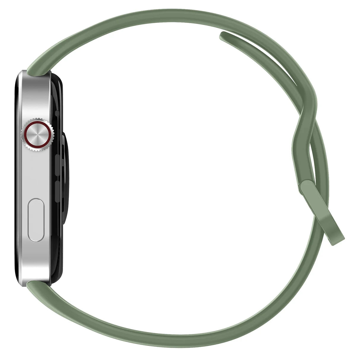 Armband für Xiaomi Redmi Watch 6 / 5 / 4 /Smart Band 10 Pro / 9 Pro / 8 Pro, Bizon Strap Watch Silicone, Dunkelgrün