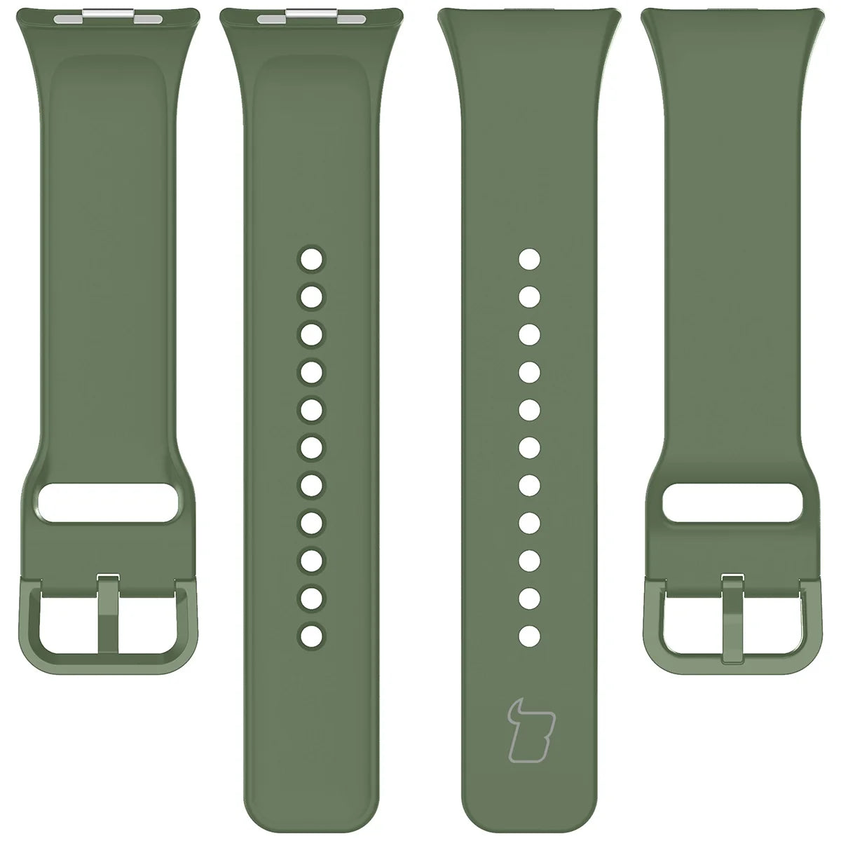 Armband für Xiaomi Redmi Watch 6 / 5 / 4 /Smart Band 10 Pro / 9 Pro / 8 Pro, Bizon Strap Watch Silicone, Dunkelgrün