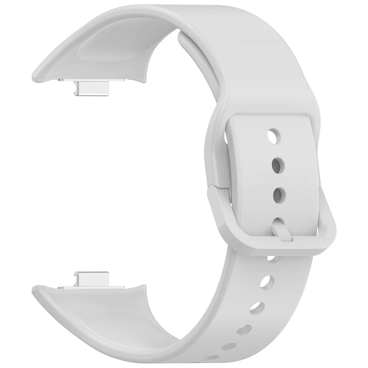 Armband für Xiaomi Redmi Watch 6 / 5 / 4 /Smart Band 10 Pro / 9 Pro / 8 Pro, Bizon Strap Watch Silicone, Hellgrau
