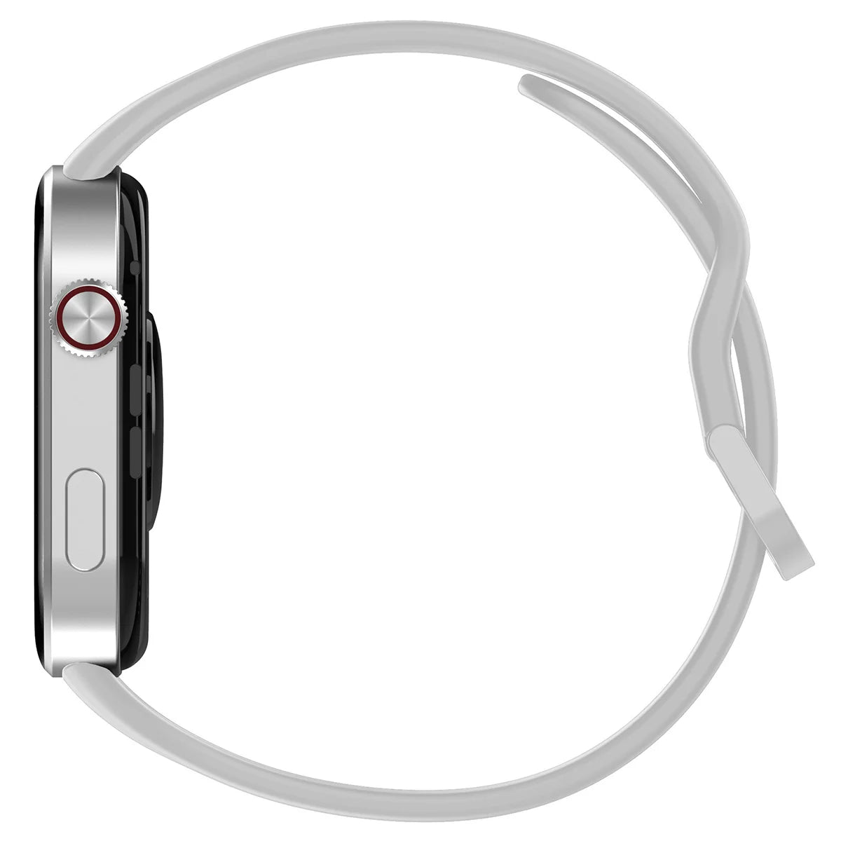 Armband für Xiaomi Redmi Watch 6 / 5 / 4 /Smart Band 10 Pro / 9 Pro / 8 Pro, Bizon Strap Watch Silicone, Hellgrau