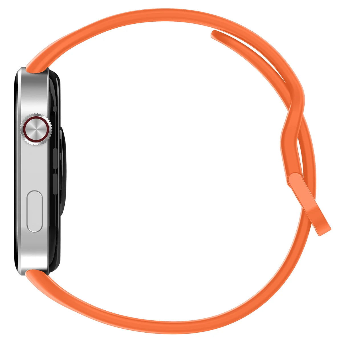 Armband für Xiaomi Redmi Watch 6 / 5 / 4 /Smart Band 10 Pro / 9 Pro / 8 Pro, Bizon Strap Watch Silicone, Orange