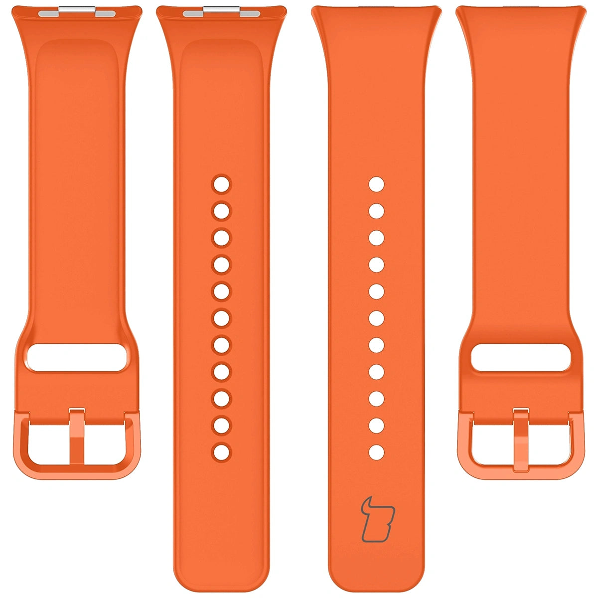 Armband für Xiaomi Redmi Watch 6 / 5 / 4 /Smart Band 10 Pro / 9 Pro / 8 Pro, Bizon Strap Watch Silicone, Orange