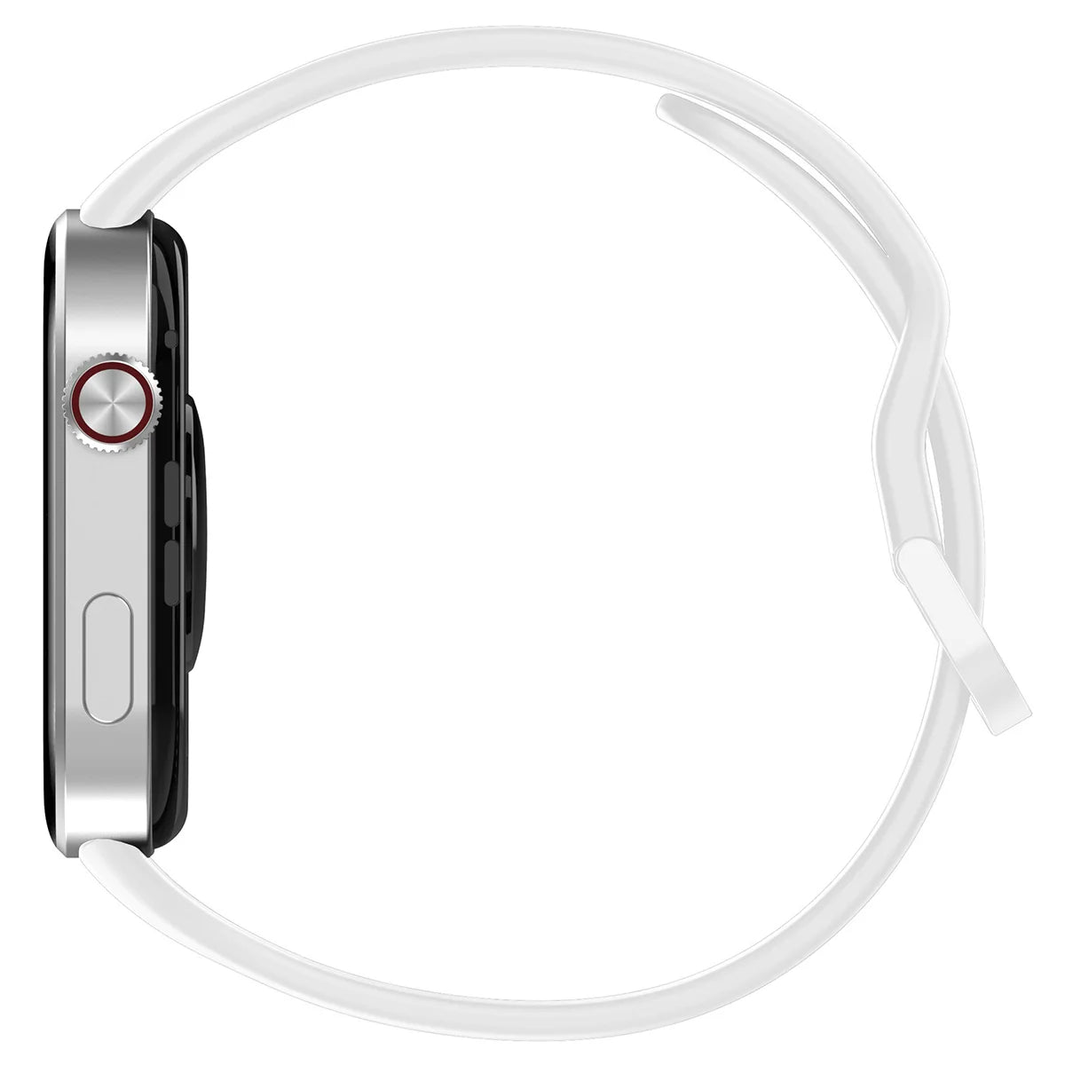 Armband für Xiaomi Redmi Watch 6 / 5 / 4 /Smart Band 10 Pro / 9 Pro / 8 Pro, Bizon Strap Watch Silicone, Weiß