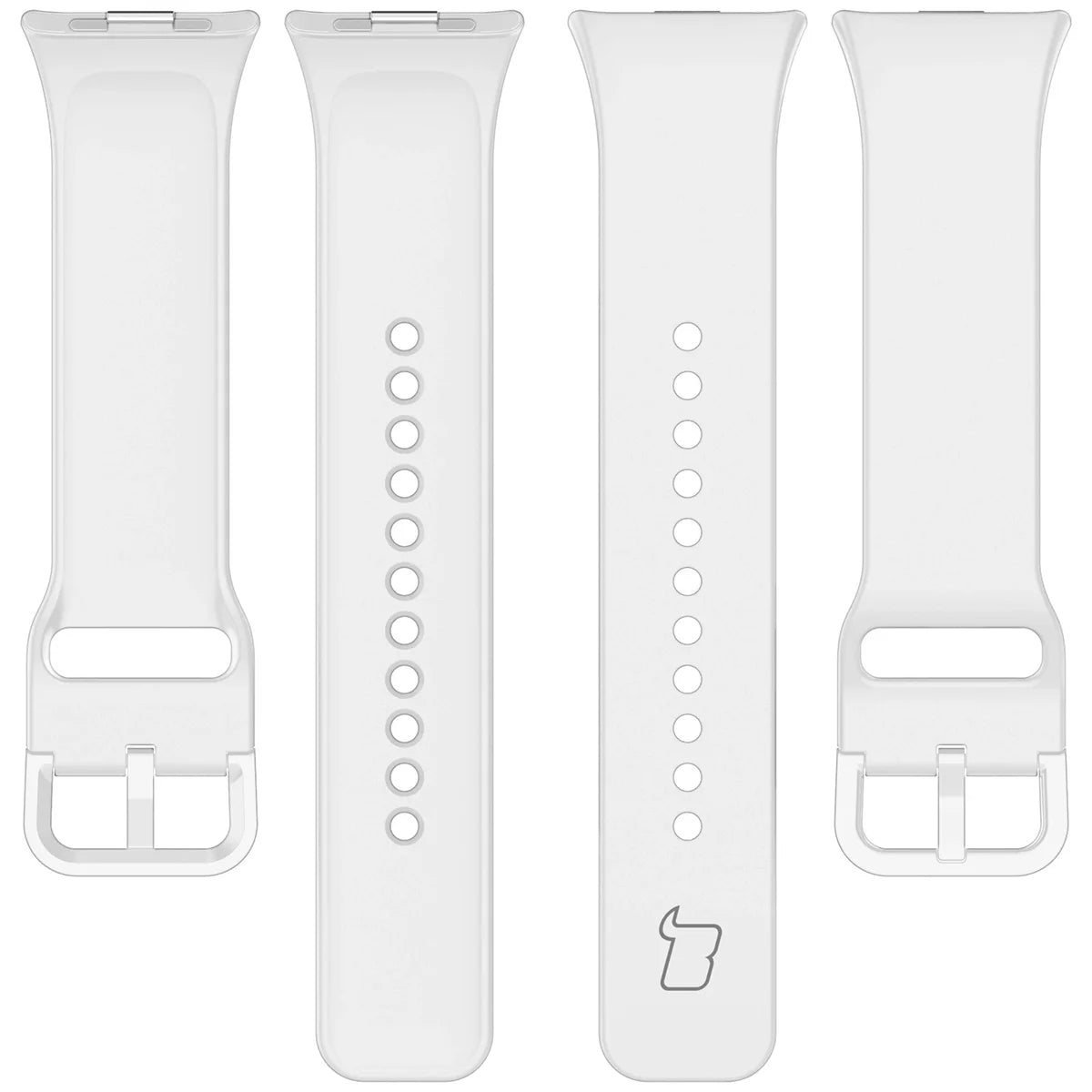 Armband für Xiaomi Redmi Watch 6 / 5 / 4 /Smart Band 10 Pro / 9 Pro / 8 Pro, Bizon Strap Watch Silicone, Weiß