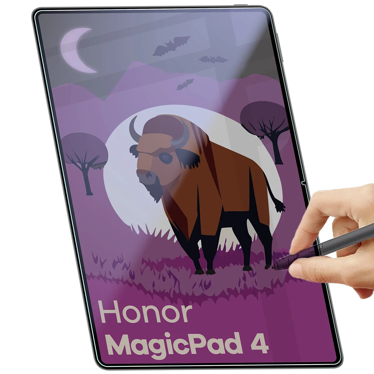Hybridglas mit Privatschutzfilter für Honor MagicPad 4, Bizon Tab Hybrid Shadow, Matt