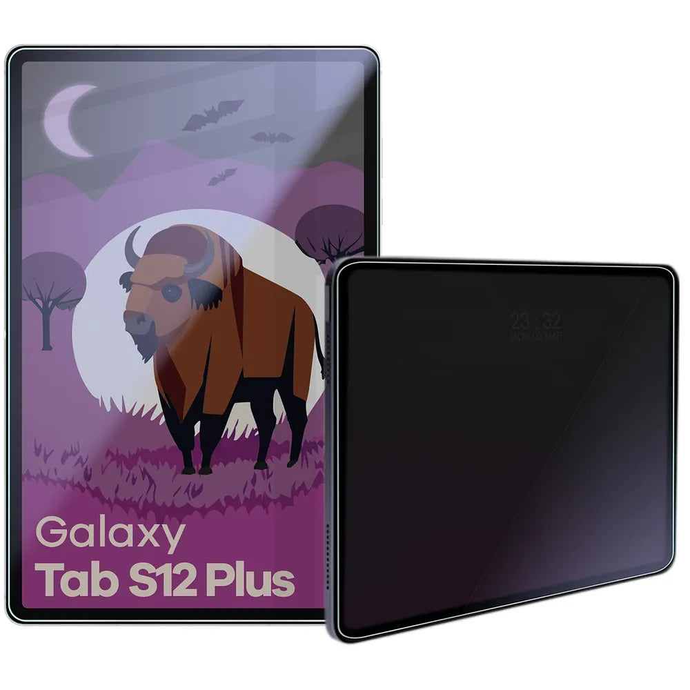 Hybridglas mit Privatschutzfilter für Galaxy Tab S12 Plus, Bizon Tab Hybrid Shadow, Matt (1/5)
