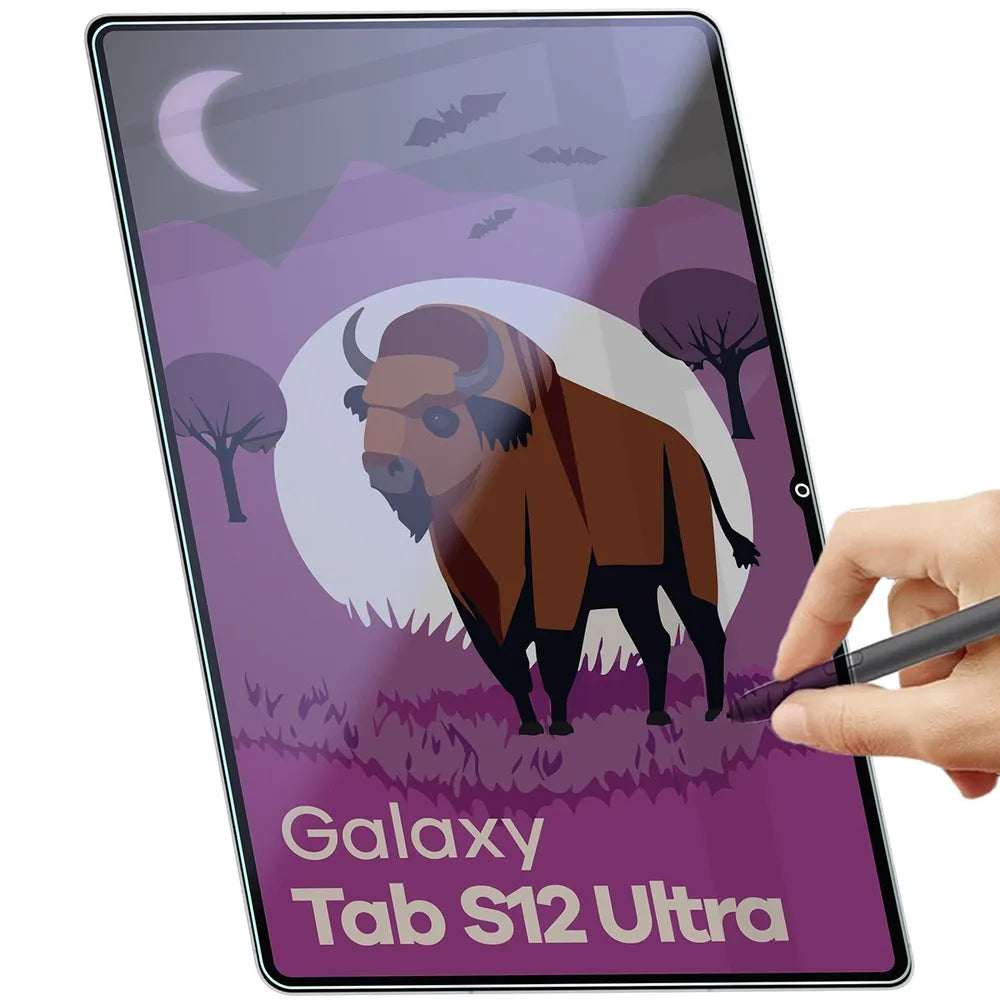 Hybridglas mit Privatschutzfilter für Galaxy Tab S12 Ultra, Bizon Tab Hybrid Shadow, Matt (5/5)