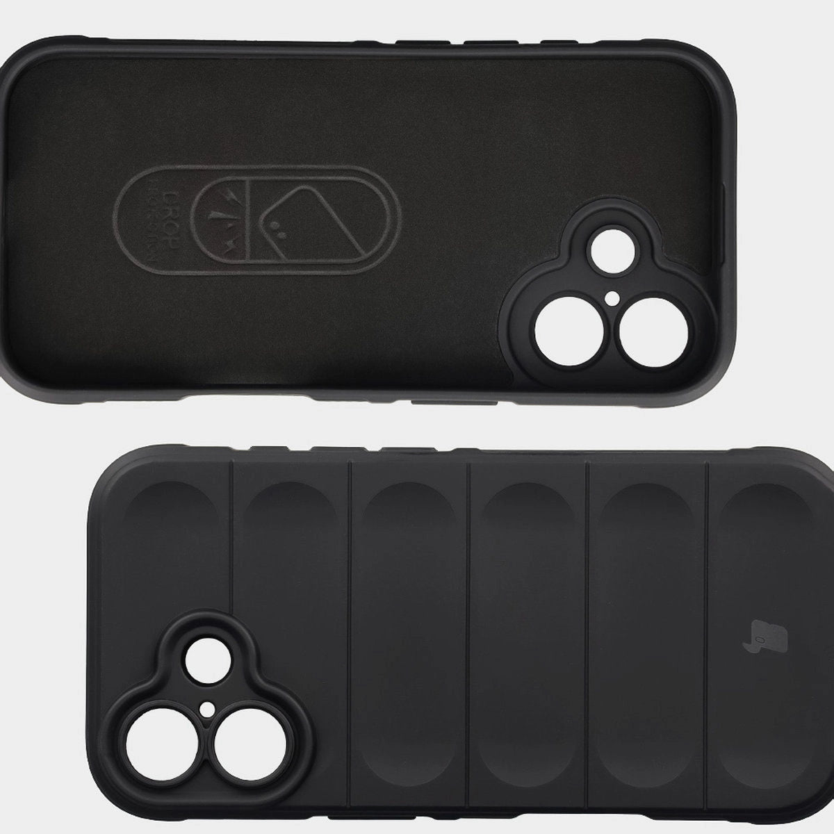 Robuste Handyhülle + gehärtetem Glas für iPhone 17, Bizon Tur Pack, Schwarz