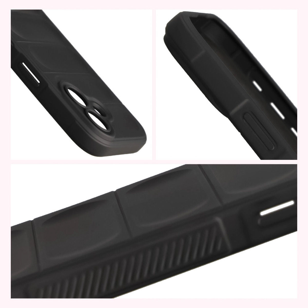 Robuste Handyhülle + gehärtetem Glas für iPhone 17, Bizon Tur Pack, Schwarz