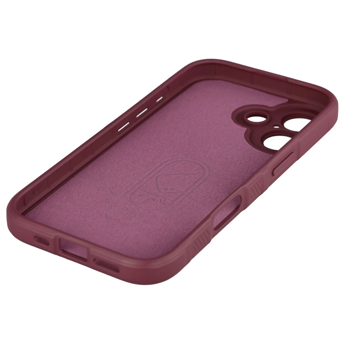 Robuste Handyhülle + gehärtetem Glas für iPhone 17, Bizon Tur Pack, Burgunderrot