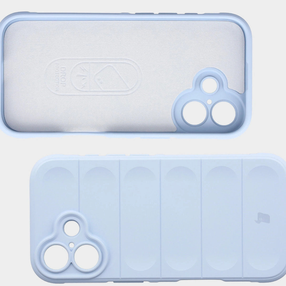 Robuste Handyhülle + gehärtetem Glas für iPhone 17, Bizon Tur Pack, Hellblau