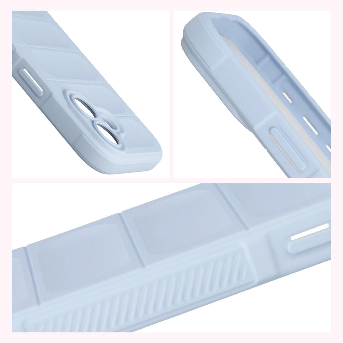 Robuste Handyhülle + gehärtetem Glas für iPhone 17, Bizon Tur Pack, Hellblau