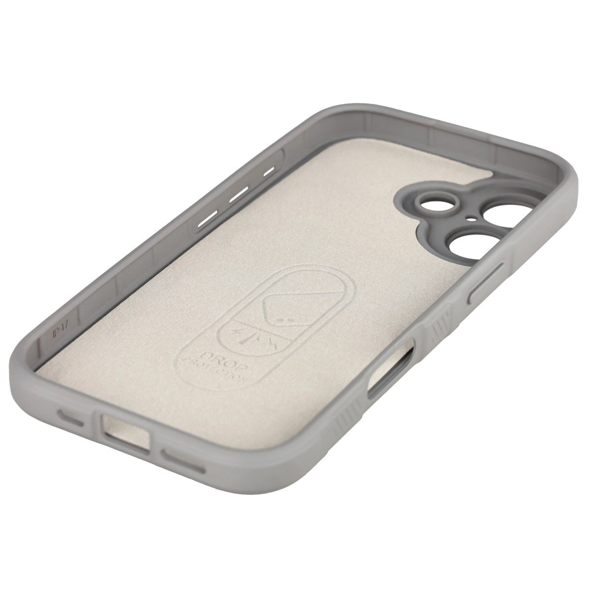 Robuste Handyhülle + gehärtetem Glas für iPhone 17, Bizon Tur Pack, Hellgrau