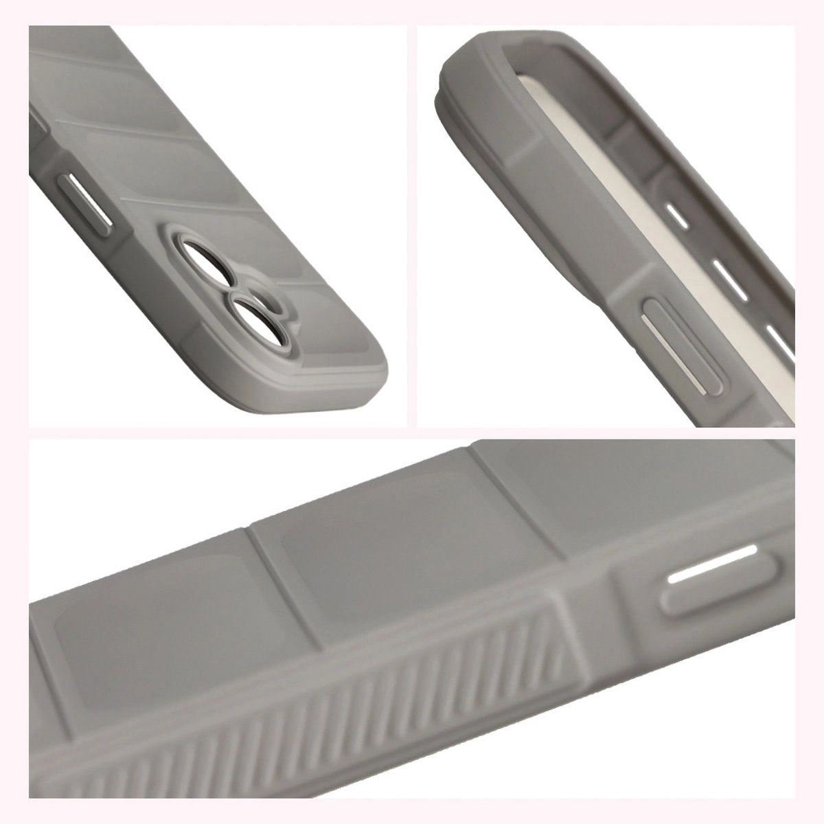 Robuste Handyhülle + gehärtetem Glas für iPhone 17, Bizon Tur Pack, Hellgrau