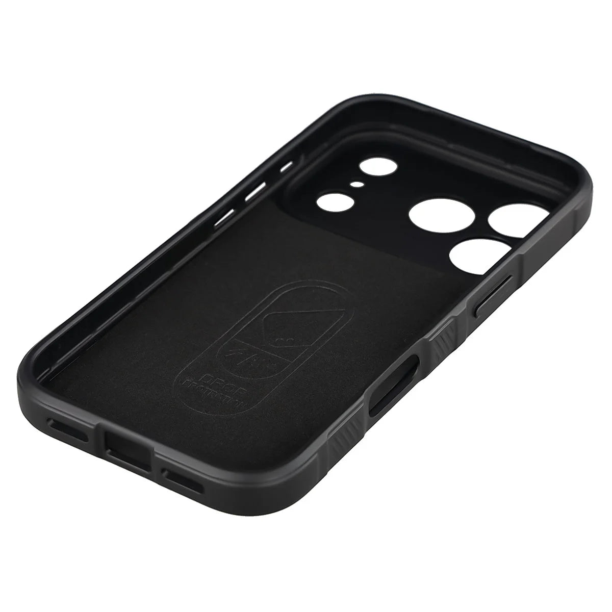 Robuste Handyhülle + gehärtetem Glas für iPhone 17 Pro, Bizon Tur Pack, Schwarz