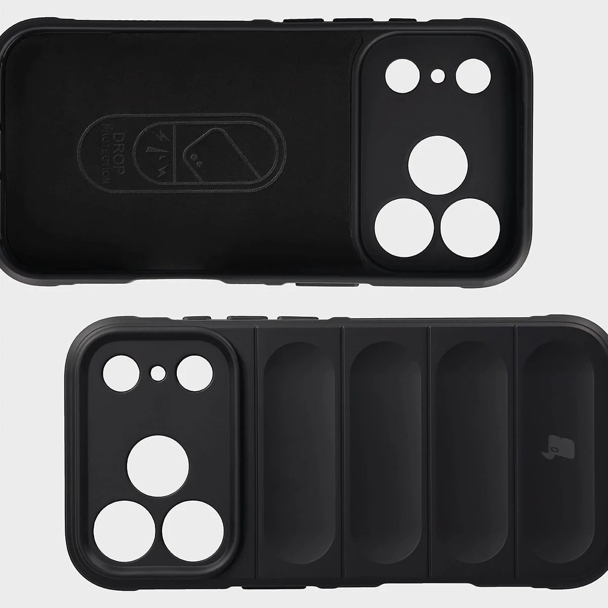 Robuste Handyhülle + gehärtetem Glas für iPhone 17 Pro, Bizon Tur Pack, Schwarz