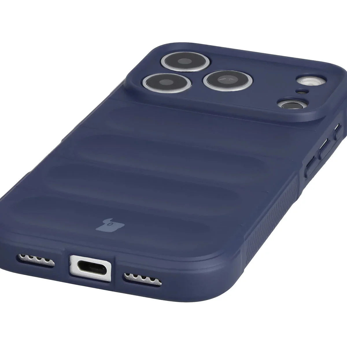 Robuste Handyhülle + gehärtetem Glas für iPhone 17 Pro, Bizon Tur Pack, Dunkelblau