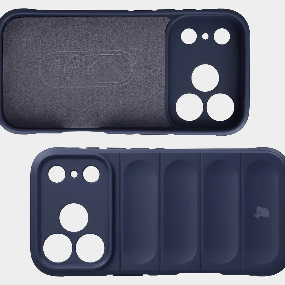 Robuste Handyhülle + gehärtetem Glas für iPhone 17 Pro, Bizon Tur Pack, Dunkelblau