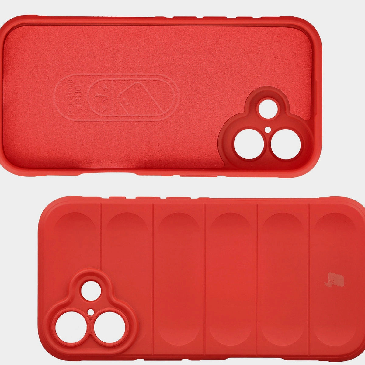 Robuste Handyhülle + gehärtetem Glas für iPhone 17, Bizon Tur Pack, Rot