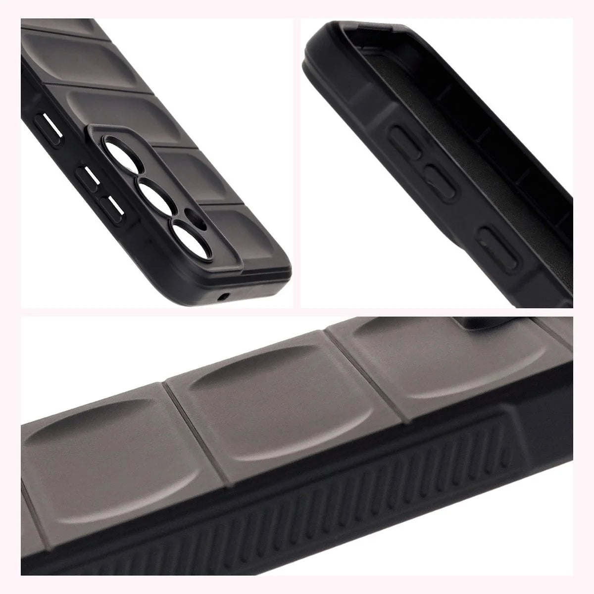 Robuste Handyhülle + gehärtetem Glas für Galaxy S25, Bizon Tur Pack, Schwarz (8/10)