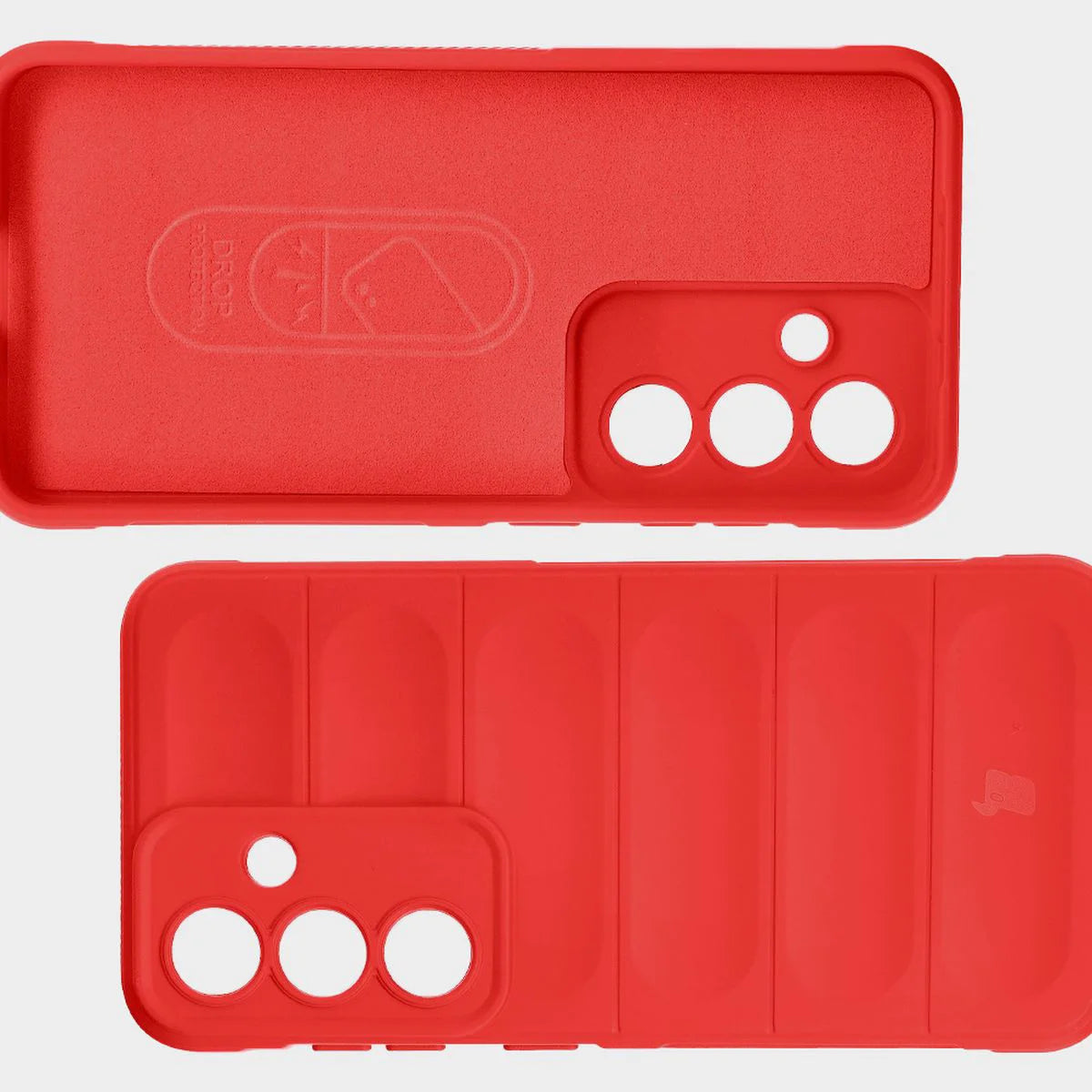 Robuste Handyhülle + gehärtetem Glas für Galaxy S25, Bizon Tur Pack, Rot (7/10)