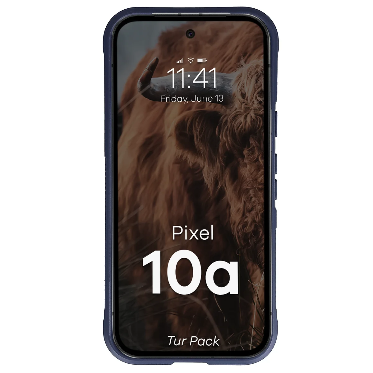 Robuste Handyhülle + gehärtetem Glas für Google Pixel 10a, Bizon Tur Pack, Dunkelblau