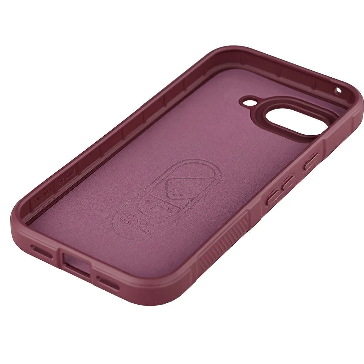 Robuste Handyhülle + gehärtetem Glas für Google Pixel 10a, Bizon Tur Pack, Burgunderrot