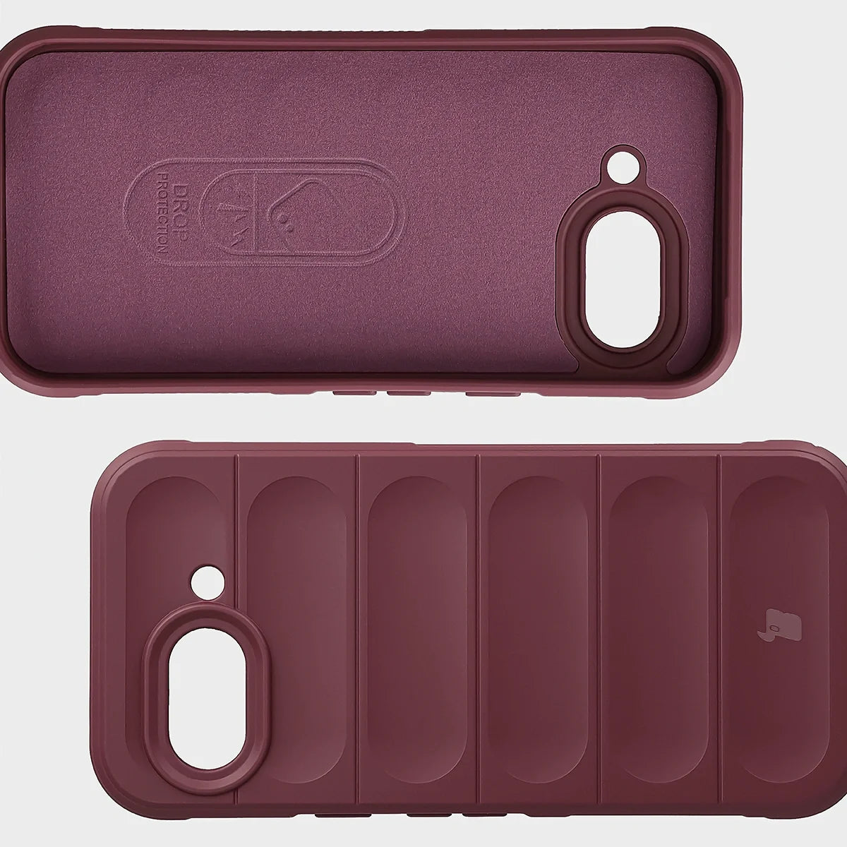 Robuste Handyhülle + gehärtetem Glas für Google Pixel 10a, Bizon Tur Pack, Burgunderrot