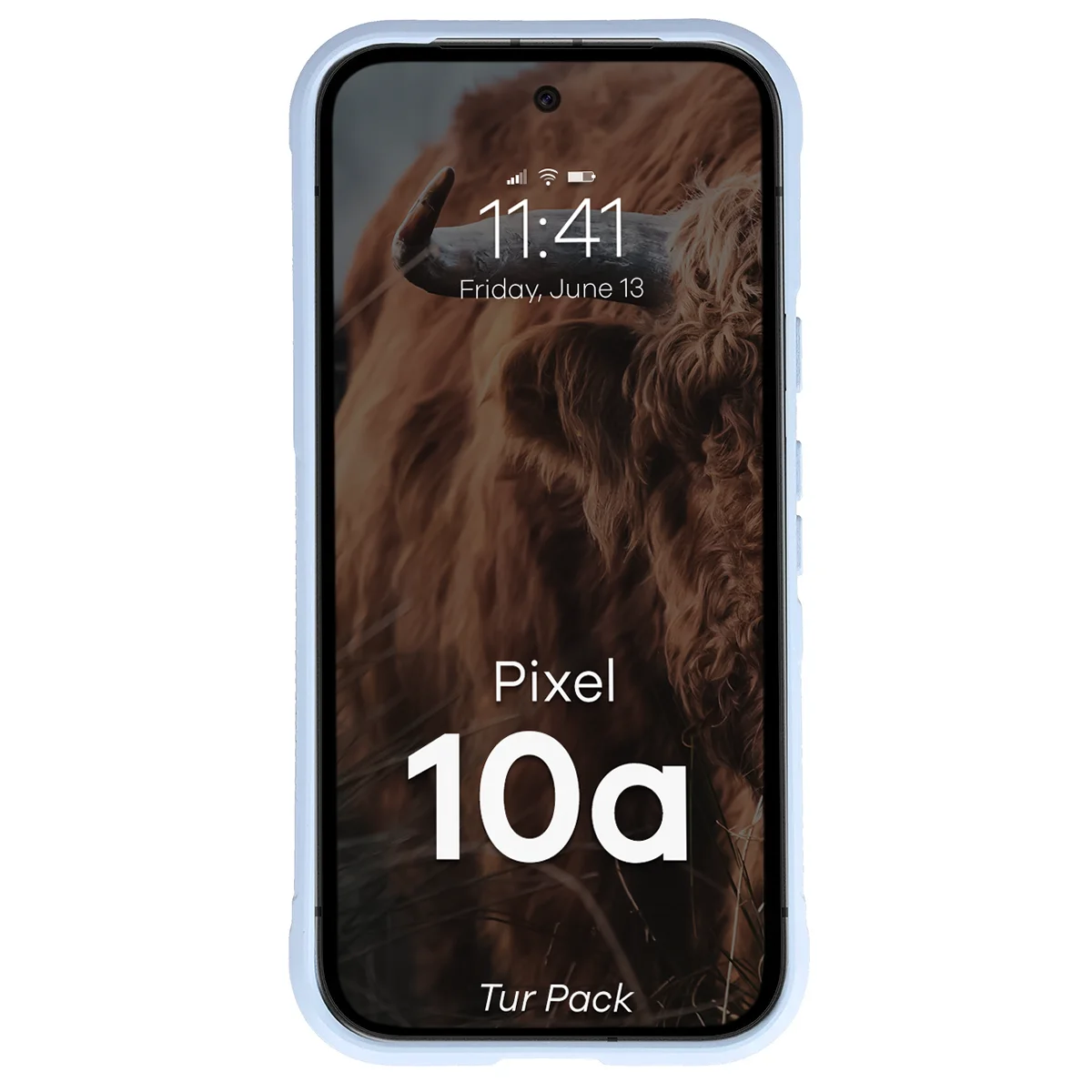 Robuste Handyhülle + gehärtetem Glas für Google Pixel 10a, Bizon Tur Pack, Hellblau