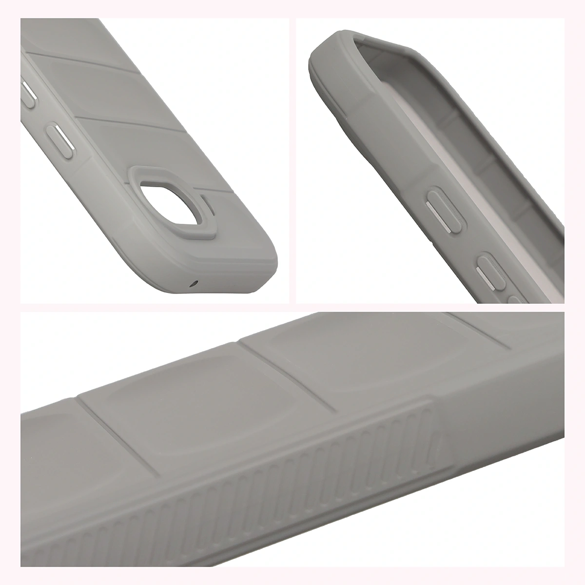 Robuste Handyhülle + gehärtetem Glas für Google Pixel 10a, Bizon Tur Pack, Hellgrau
