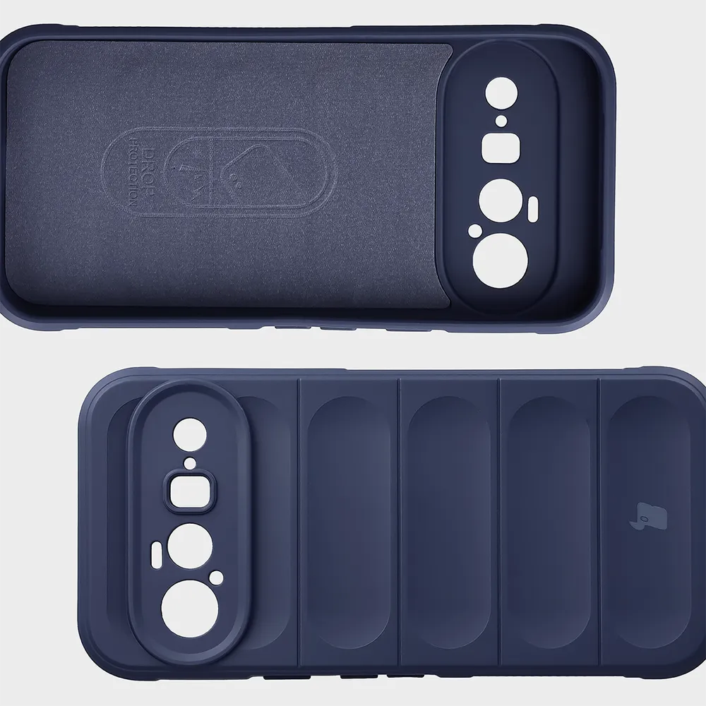 Robuste Handyhülle + gehärtetem Glas für Google Pixel 11, Bizon Tur Pack, Dunkelblau (7/10)