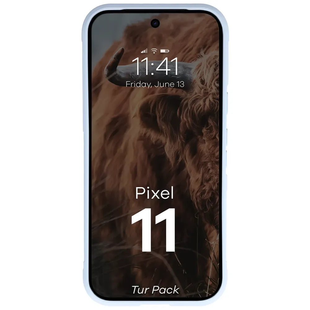 Robuste Handyhülle + gehärtetem Glas für Google Pixel 11, Bizon Tur Pack, Hellblau (6/10)