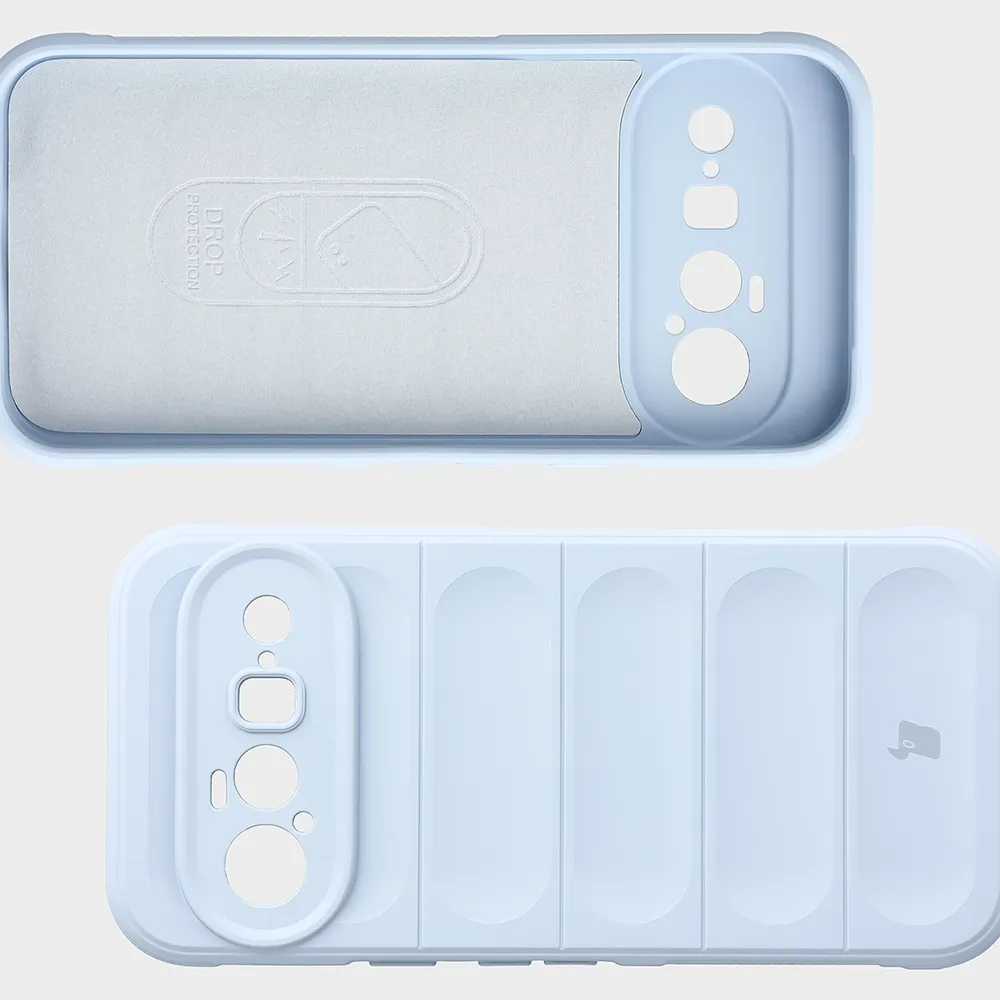 Robuste Handyhülle + gehärtetem Glas für Google Pixel 11, Bizon Tur Pack, Hellblau (7/10)