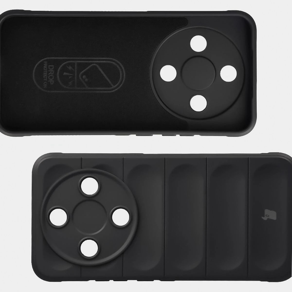 Robuste Handyhülle + gehärtetem Glas für Honor Magic8 Lite, Bizon Tur Pack, Schwarz
