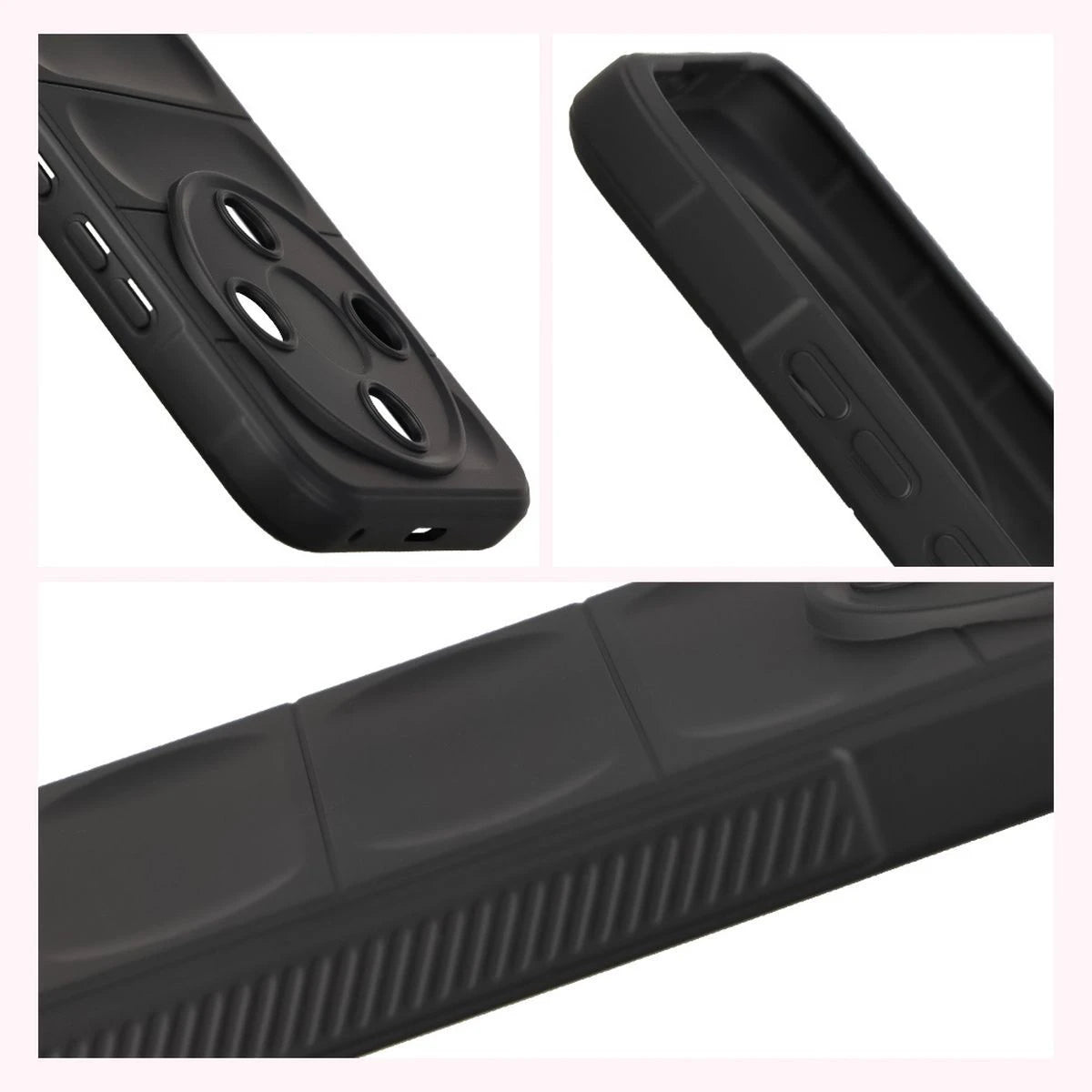 Robuste Handyhülle + gehärtetem Glas für Honor Magic8 Lite, Bizon Tur Pack, Schwarz