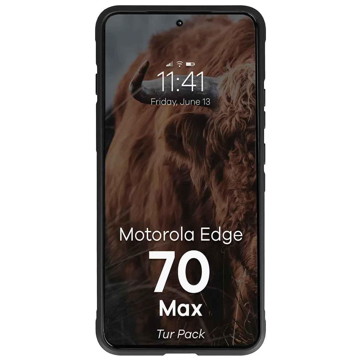 Robuste Handyhülle + gehärtetem Glas für Motorola Edge 70 Max, Bizon Tur Pack, Schwarz (6/10)