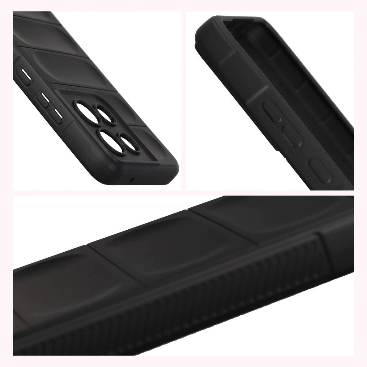 Robuste Handyhülle + gehärtetem Glas für Motorola Moto G86 5G / G86 Power 5G, Bizon Tur Pack, Schwarz