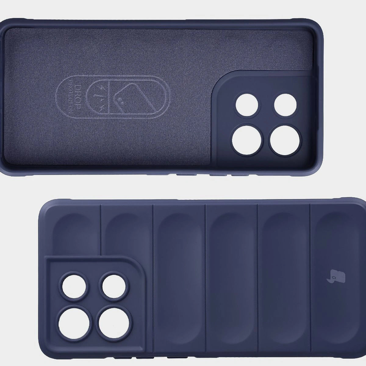 Robuste Handyhülle + gehärtetem Glas für Motorola Moto G86 5G / G86 Power 5G, Bizon Tur Pack, Dunkelblau