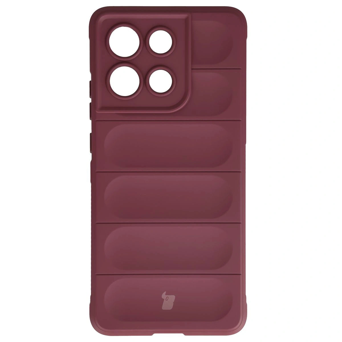 Robuste Handyhülle + gehärtetem Glas für Motorola Moto G86 5G / G86 Power 5G, Bizon Tur Pack, Burgunderrot