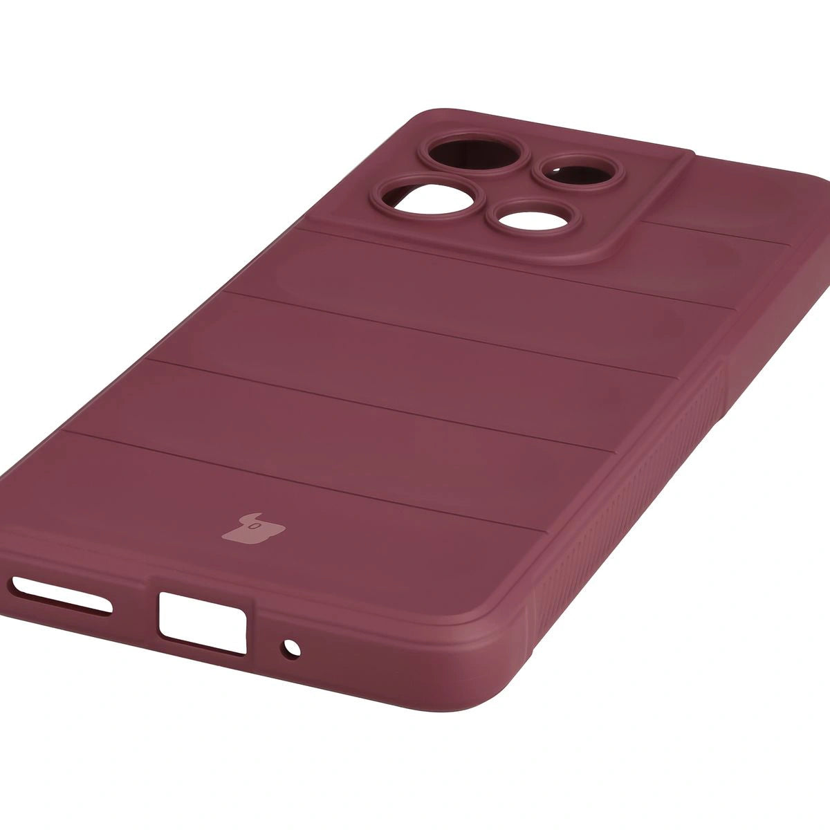 Robuste Handyhülle + gehärtetem Glas für Motorola Moto G86 5G / G86 Power 5G, Bizon Tur Pack, Burgunderrot