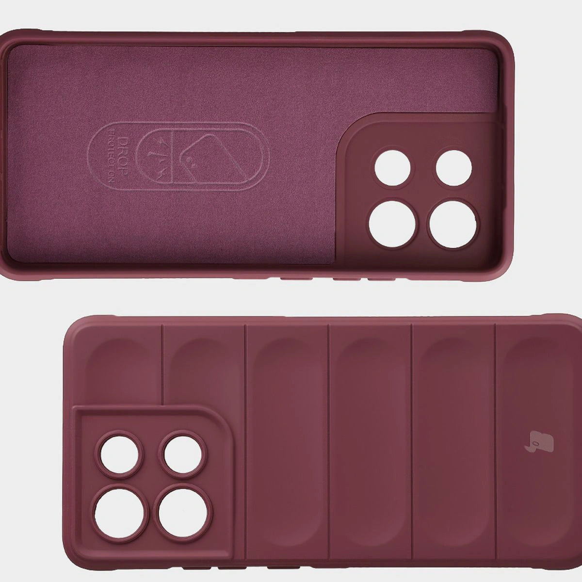 Robuste Handyhülle + gehärtetem Glas für Motorola Moto G86 5G / G86 Power 5G, Bizon Tur Pack, Burgunderrot