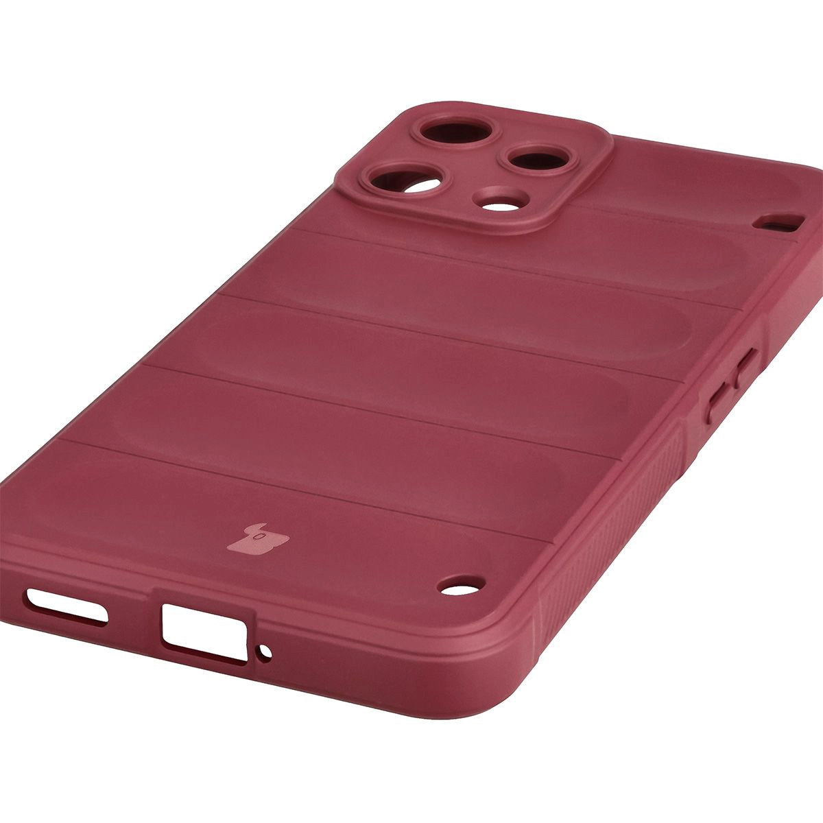 Robuste Handyhülle + gehärtetem Glas für Nothing Phone (3a) Lite, Bizon Tur Pack, Burgunderrot